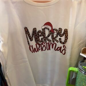ANIMALPRINT MerryChristmas Sweatshirt White cheetah Red&Black & fabulous!